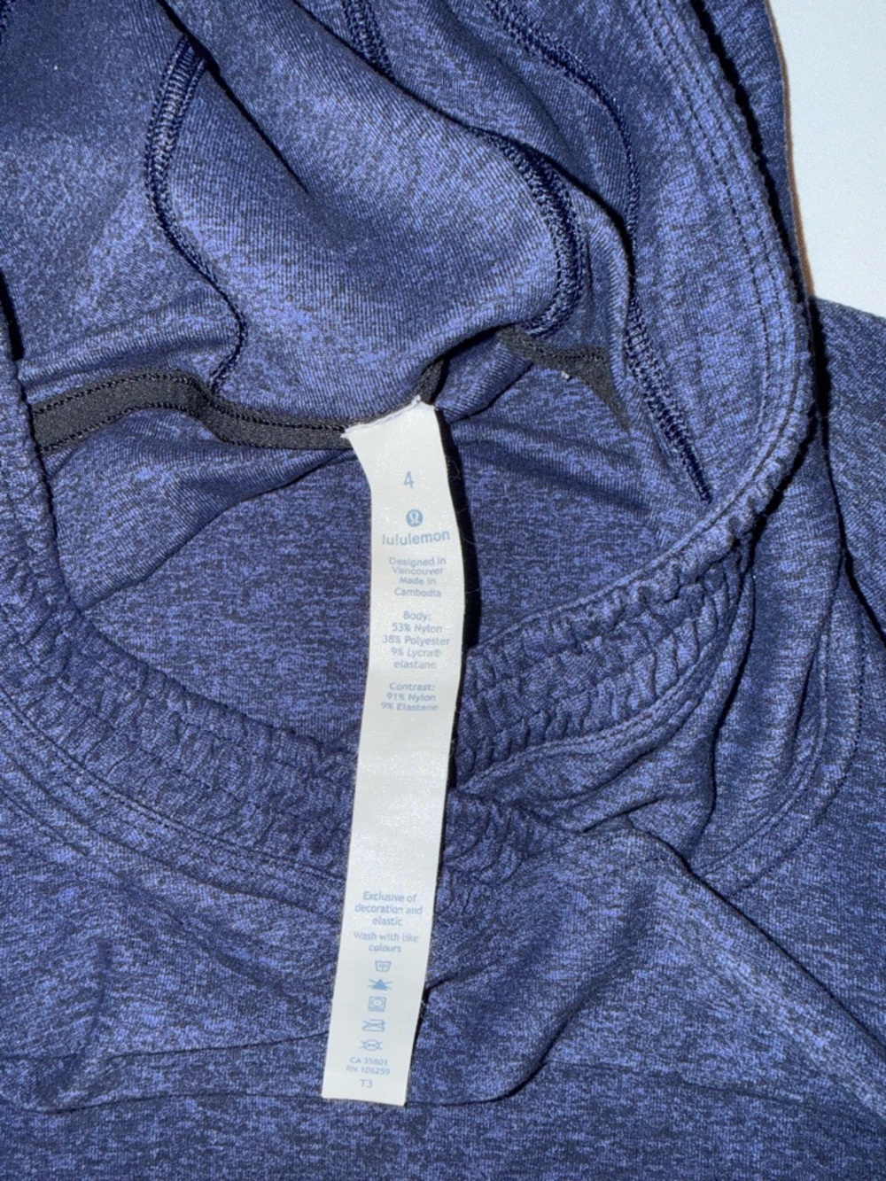 Lululemon Women Long Sleeve Blue Hooded Active Pullover Hoodie size 4 - Picture 12 of 16